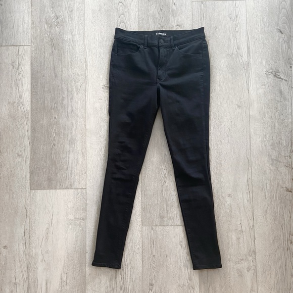 Express | Black high waisted skinny jeans - Picture 1 of 9